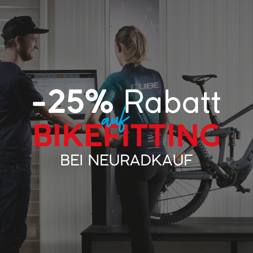 25% Rabatt auf BIKEFITTING bei Kauf eines neuen Fahrrads