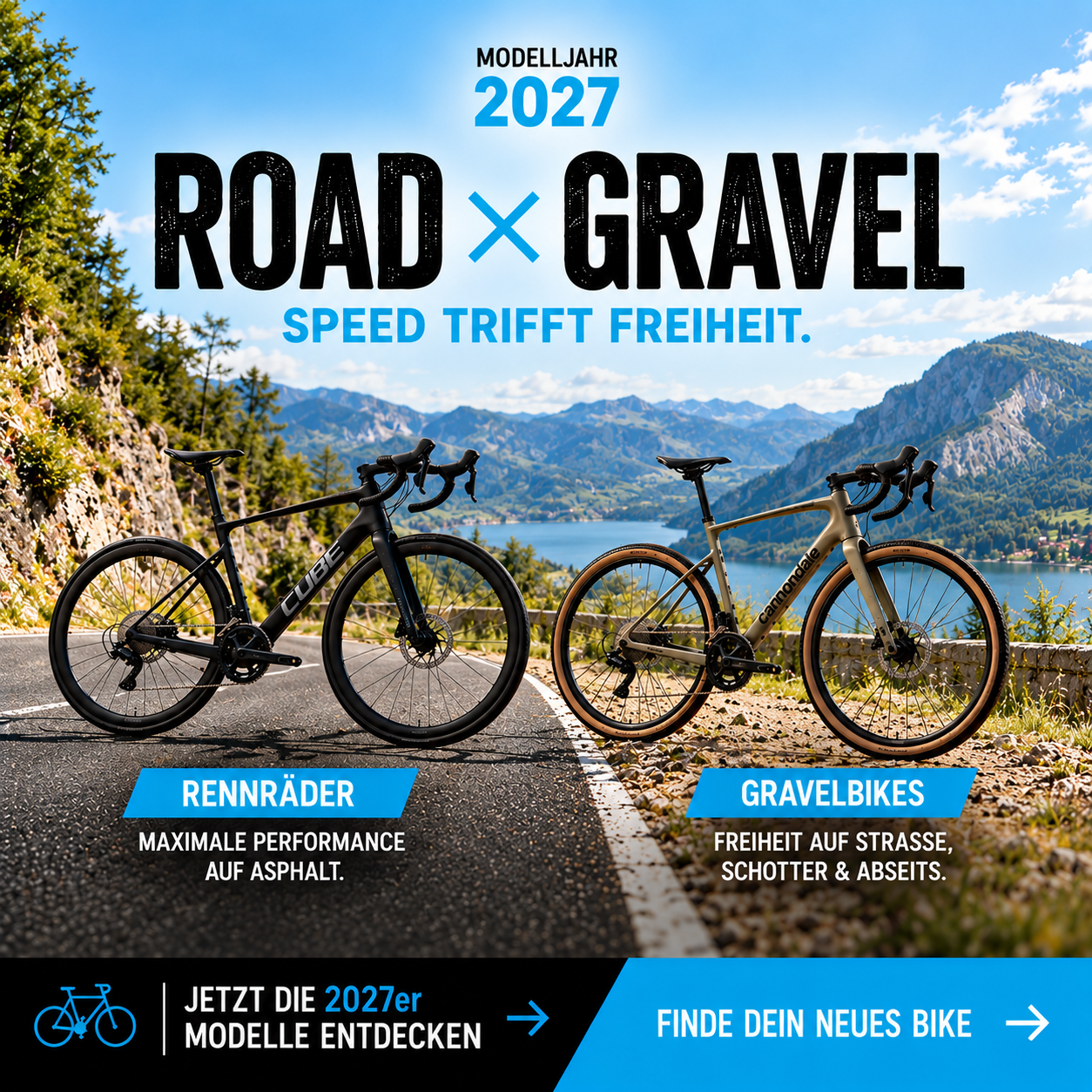 ROAD vs. GRAVEL: Speed trifft Freiheit